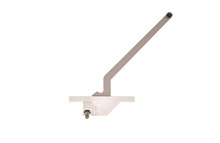 Left Hand Rear Mounted Stainless Steel Roller 9.5" (White)