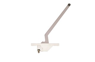 Left Hand Front Mounted Stainless Steel Roller 9.5" (White)