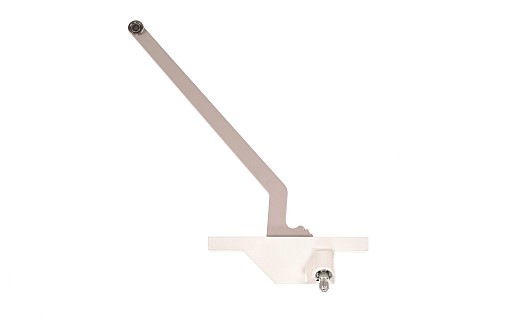 Right Hand Rear Mounted Stainless Steel Roller 9.5" (White)