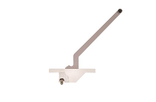 Left Hand Rear Mounted Stainless Steel Roller 9.5" (White)